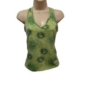 The North Face Women’s Tank Top Running Yoga Criss-Cross Back Size Small Green
